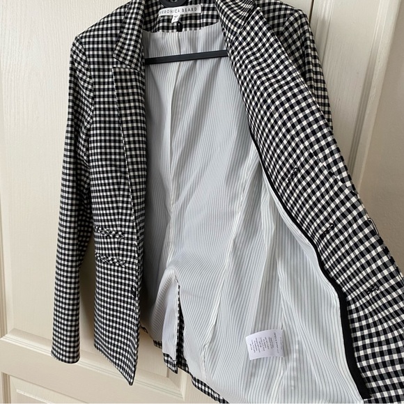 Veronica Beard Cottage Black/White Gingham Plaid Dickey Jacket Blazer size 6 - Picture 11 of 13